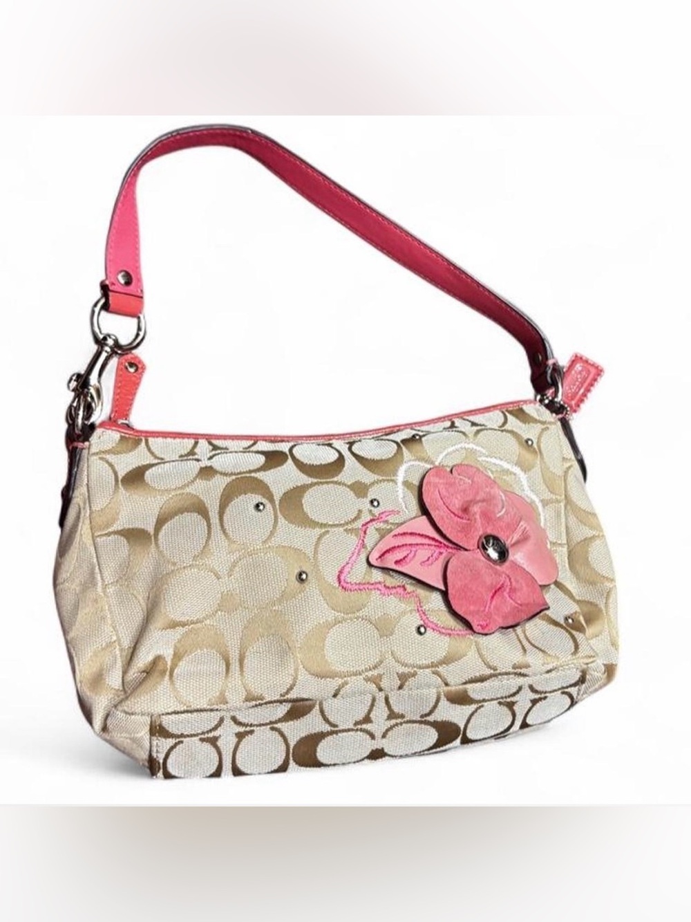 Y2K Coach mini shoulder bag  Beige Signature Canvas mini bag